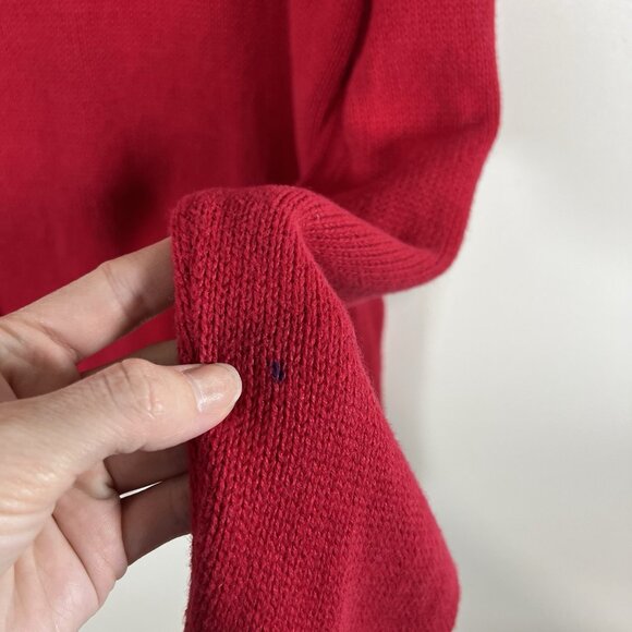 Vintage Tiara International Christmas reindeer full zip sweater woman's size XL - Picture 9 of 10